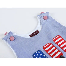 Load image into Gallery viewer, Blue and Red Americana Popsicles Applique Swing Dress