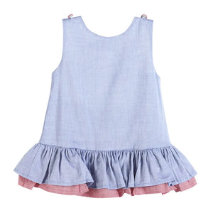 Blue and Red Americana Popsicles Applique Swing Dress