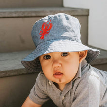 Load image into Gallery viewer, Lobster Chambray Bucket Hat Baby &amp; Toddler