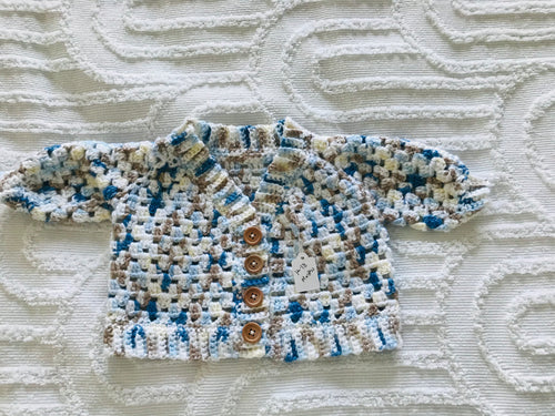 Button down granny square sweater