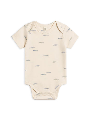 Short Sleeve Classic Bodysuit - Fish