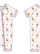 Load image into Gallery viewer, Ice cream shortie bamboo pajamas
