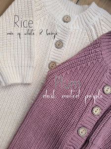 Knit romper button front With zipper