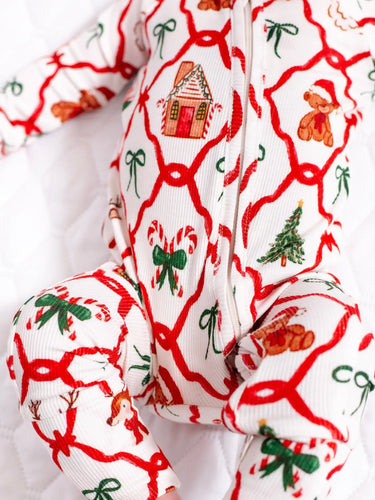 Cozy Christmas zip romper