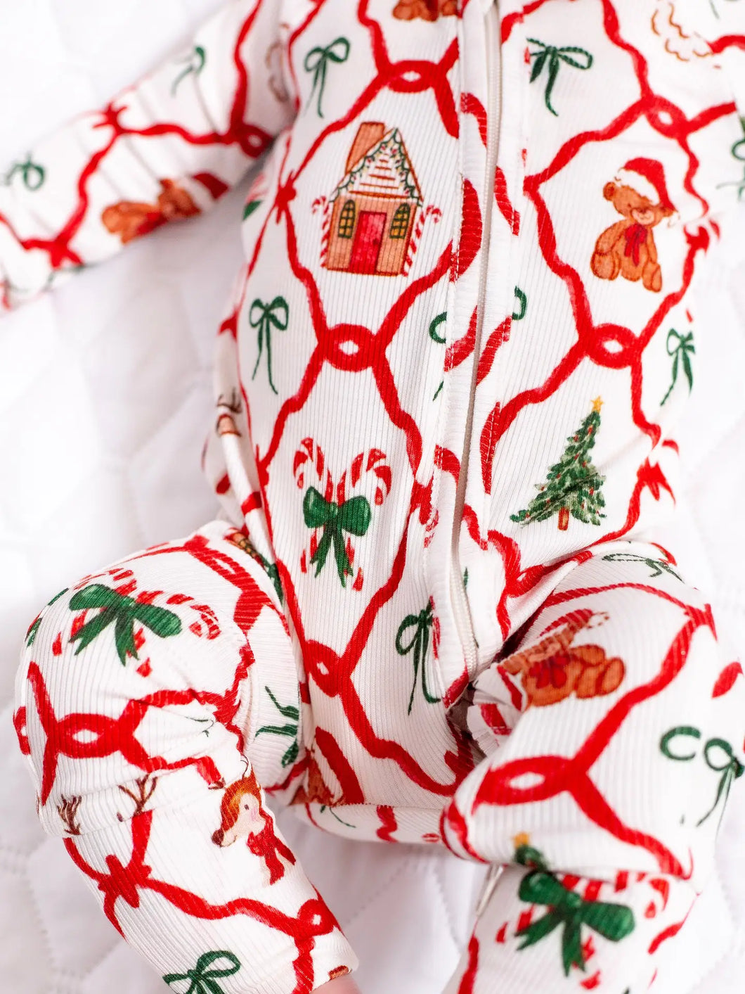 Cozy Christmas zip romper
