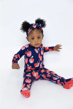 Load image into Gallery viewer, Apple footed onsie