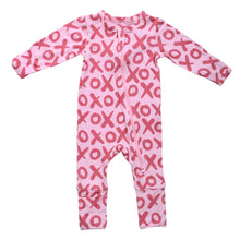 Load image into Gallery viewer, Valentines’s Day xoxo bamboo zipper pajamas