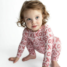 Load image into Gallery viewer, Valentines’s Day xoxo bamboo zipper pajamas