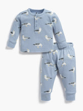 Load image into Gallery viewer, Baby waffle two piece set soaring seagulls