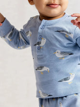 Load image into Gallery viewer, Baby waffle two piece set soaring seagulls
