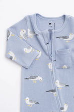 Load image into Gallery viewer, Baby pocket zipper one piece soaring seagulls