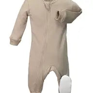 mocha footed baby suit