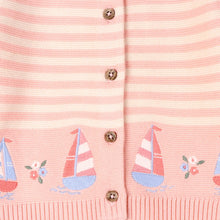 Load image into Gallery viewer, Sailboats and stripes baby knit sweater