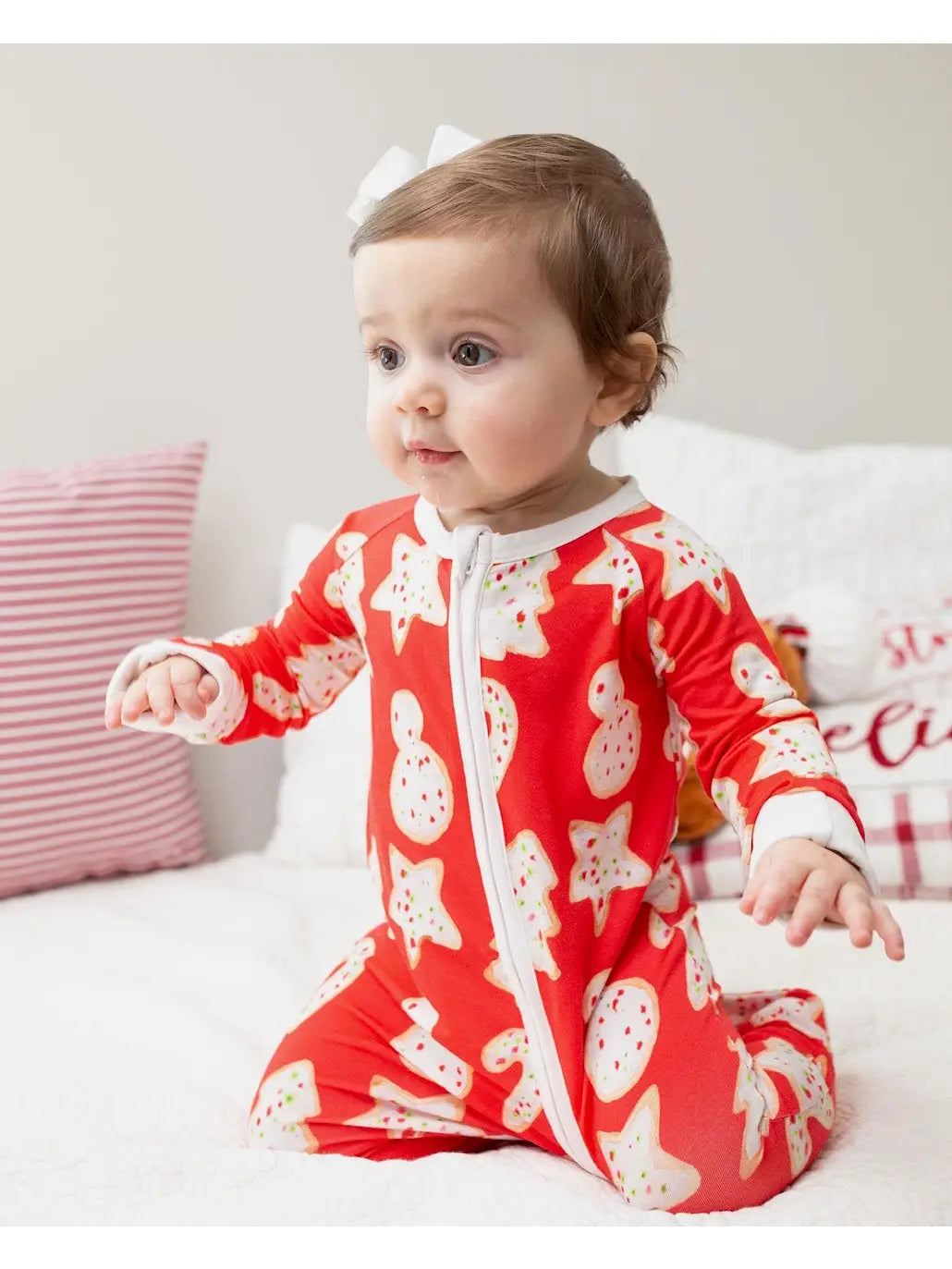 Christmas cookie zipper onsie