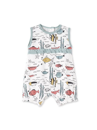 Under the sea shorts romper