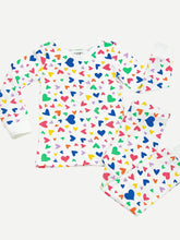 Load image into Gallery viewer, I heart you colorful pajamas