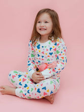 Load image into Gallery viewer, I heart you colorful pajamas