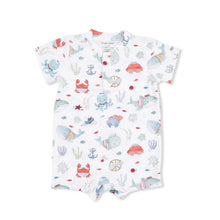 Load image into Gallery viewer, Sailor sea creatures Henley shortie