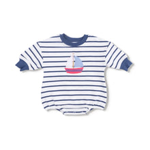 Load image into Gallery viewer, Bubbly sailboat sweatshirt bubble with bow