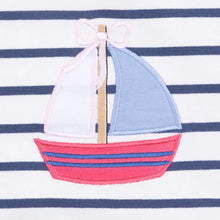 Load image into Gallery viewer, Bubbly sailboat sweatshirt bubble with bow