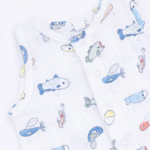 Load image into Gallery viewer, Fishing lures sleeveless shortie romper