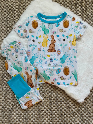 Easter candy blue pajamas
