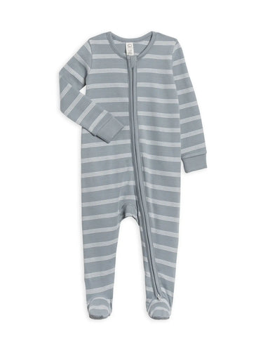 Peyton zipper sleeper Mist Stripe
