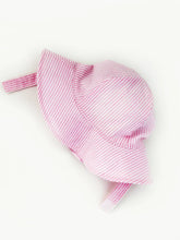 Load image into Gallery viewer, Pink or seersucker sunhat