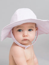 Load image into Gallery viewer, Pink or seersucker sunhat