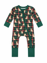 Load image into Gallery viewer, Country Christmas retrievers 2 way zipper romper