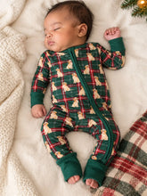 Load image into Gallery viewer, Country Christmas retrievers 2 way zipper romper