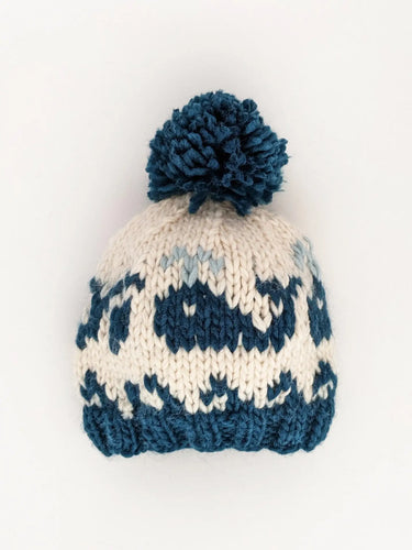 Whale knit beanie hat