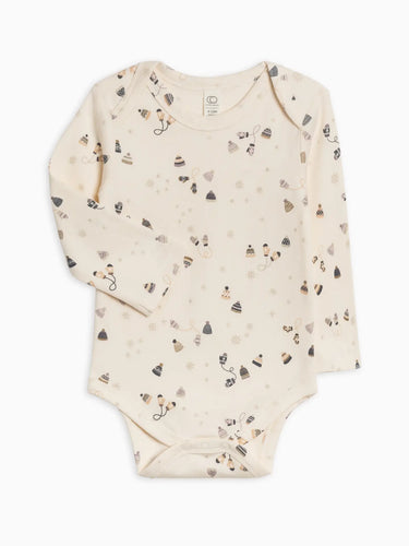 Organic baby river bodysuit Mittens