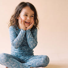 Load image into Gallery viewer, Bamboo Long Sleeve Pajama Set Peony Blue