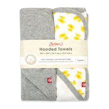Load image into Gallery viewer, Organic cotton hooded towels 2 pack