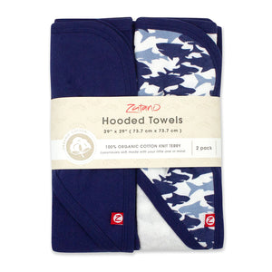 Organic cotton hooded towels 2 pack