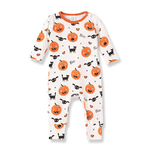 Playful pumpkins Halloween romper