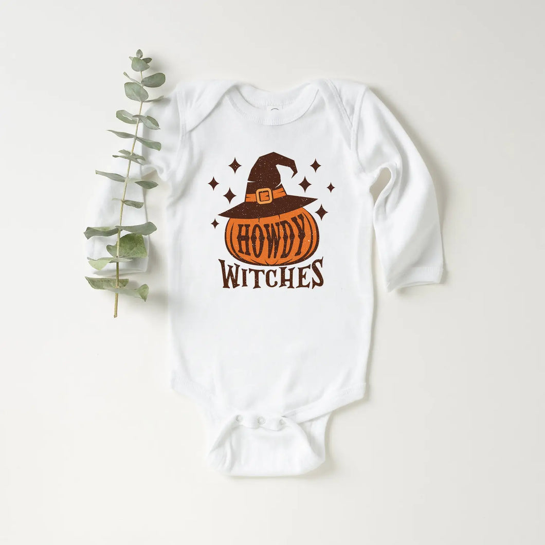 Howdy witches long sleeve onsie