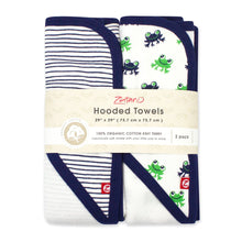 Load image into Gallery viewer, Organic cotton hooded towels 2 pack