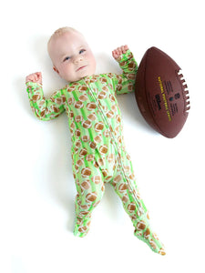 Green football onsie