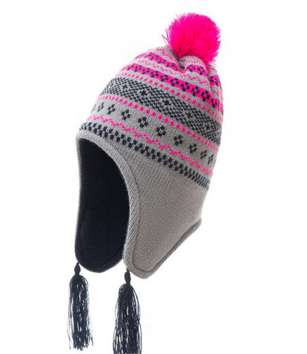 Pink Tassel Beanie