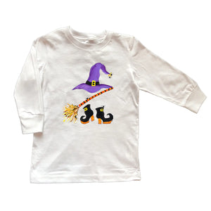 Witch hat broom and shoes t shirt