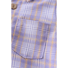 Load image into Gallery viewer, Lavender plaid baby shirt romper