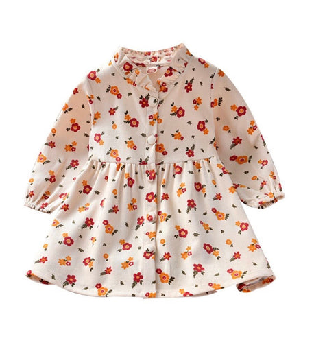 Floral Corduroy Dress
