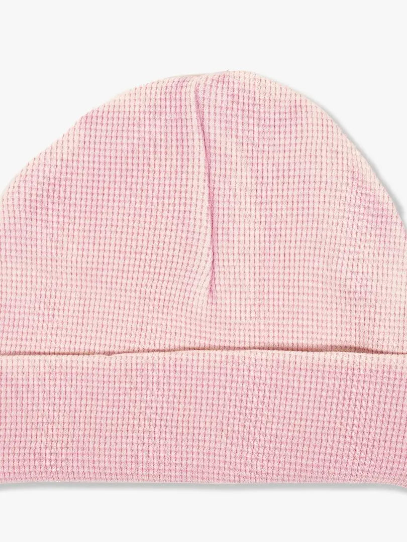 Vintage pink waffle hat