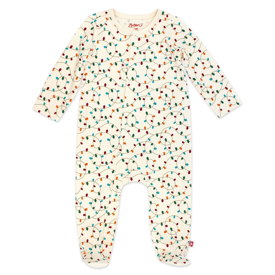 Colored Lights Organic Cotton Footie