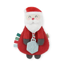 Load image into Gallery viewer, Holiday Santa itsy lovey plush + Teether toy
