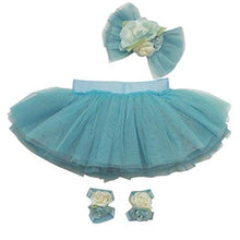 Load image into Gallery viewer, Blue Floral Tutu Set