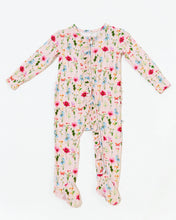 Load image into Gallery viewer, Flower power ruffle footie