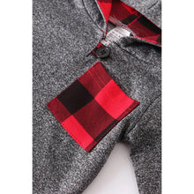 Load image into Gallery viewer, Grey and red plaid set